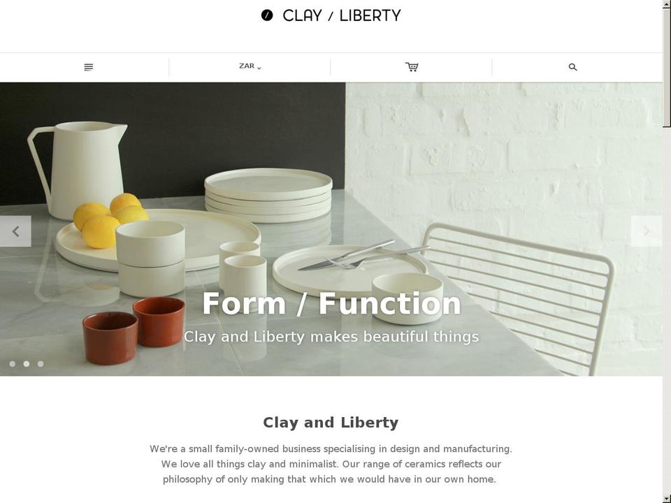 clayandliberty.com — Shopify storefront screenshot