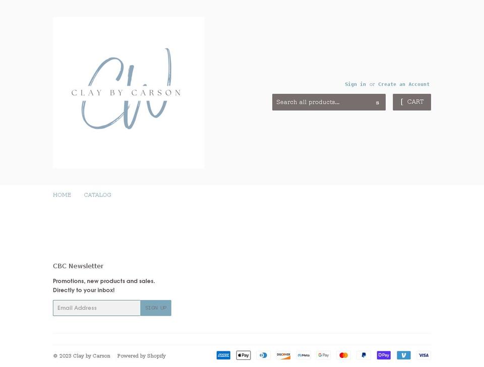 claybycarson.com shopify website screenshot