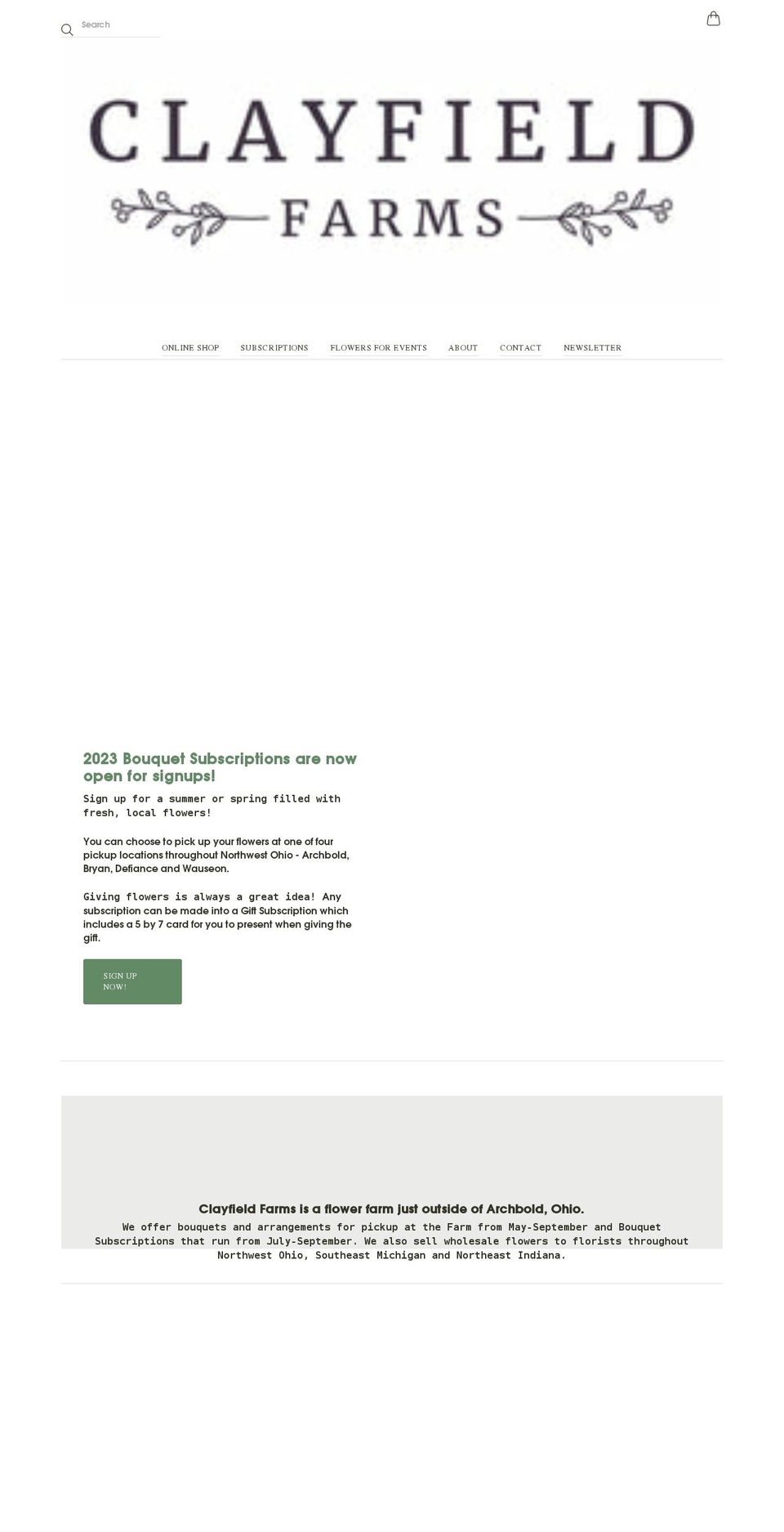 clayfieldfarms.com shopify website screenshot