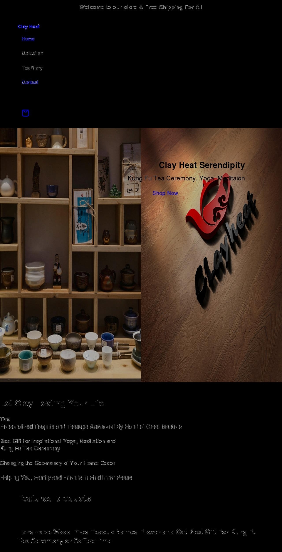 clayheat.com shopify website screenshot