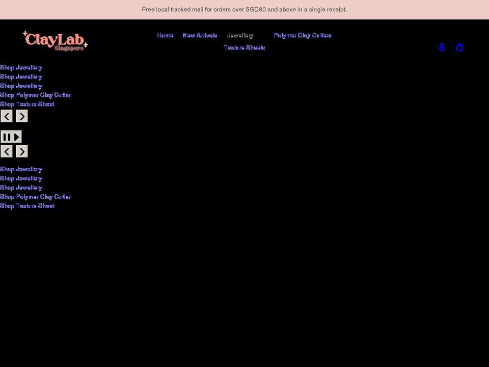 claylabsg.com shopify website screenshot