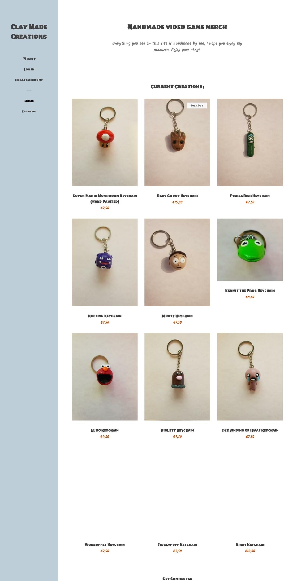 claymadecreations.com — Shopify storefront screenshot