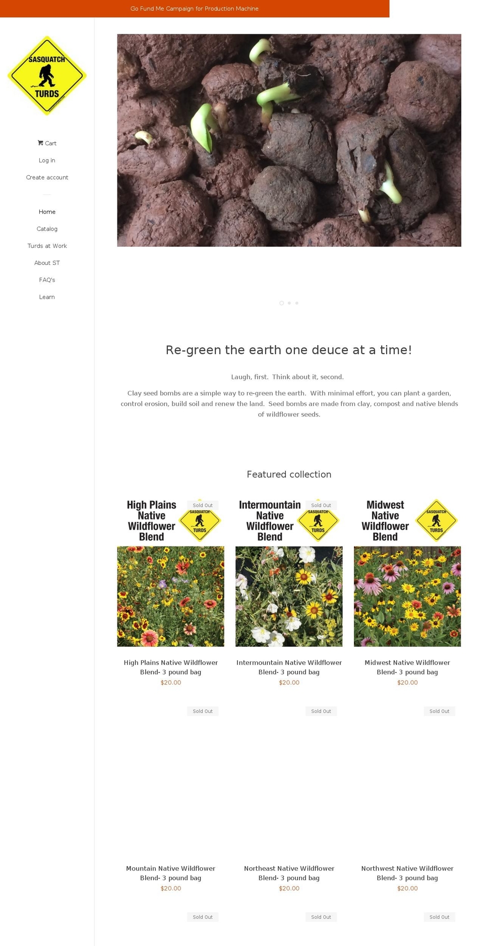 clayseedballs.org shopify website screenshot