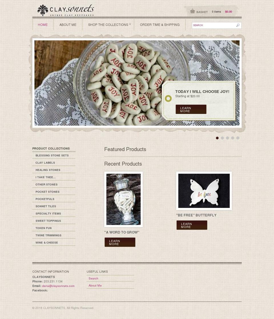 Cogify Shopify theme site example claysonnets.com