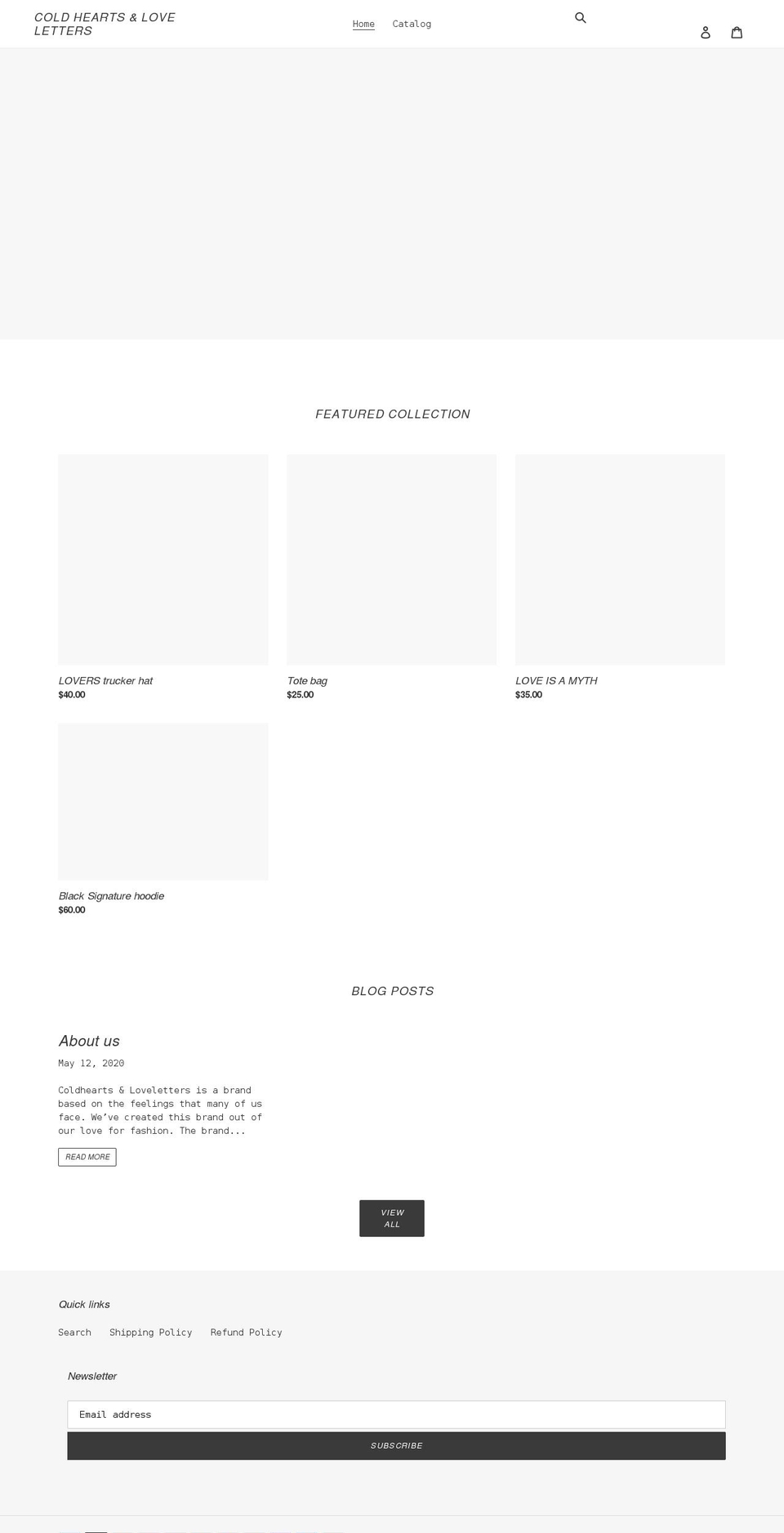 cldhearts.com shopify website screenshot