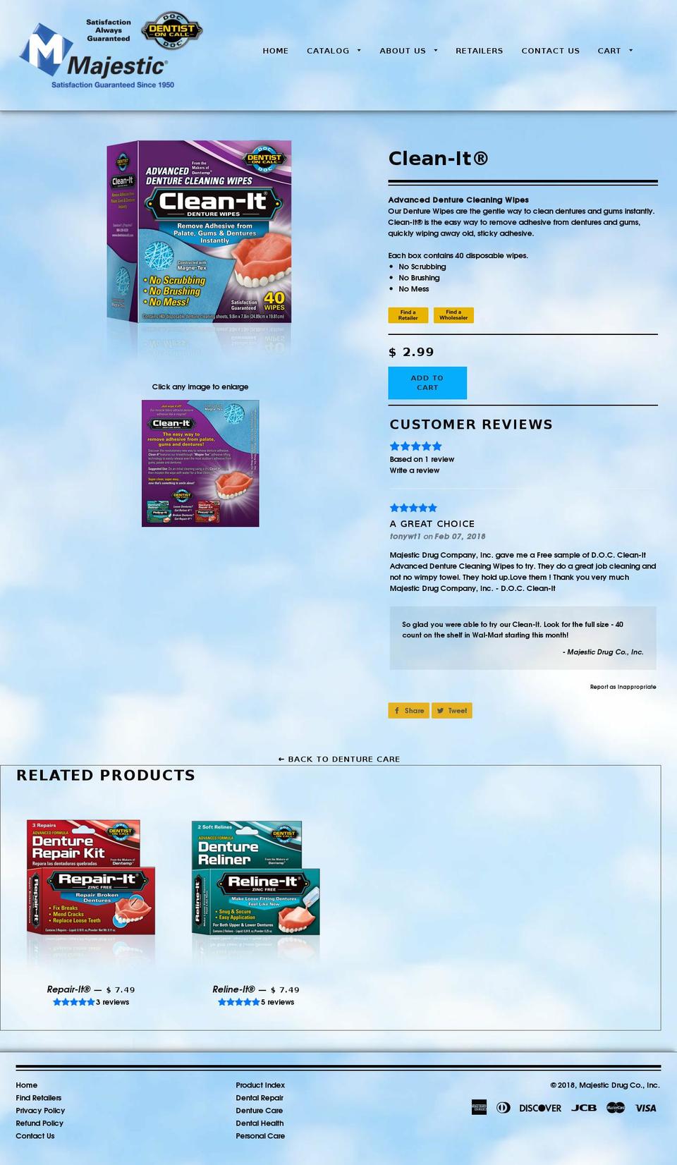 clean-it-wipes.com shopify website screenshot