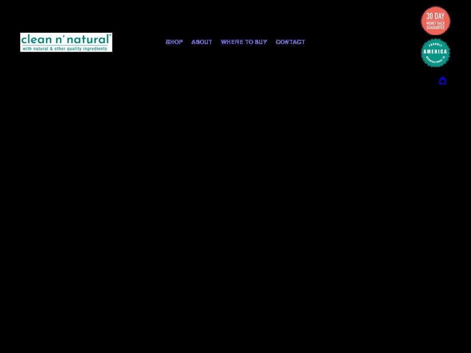 clean-n-natural.com shopify website screenshot