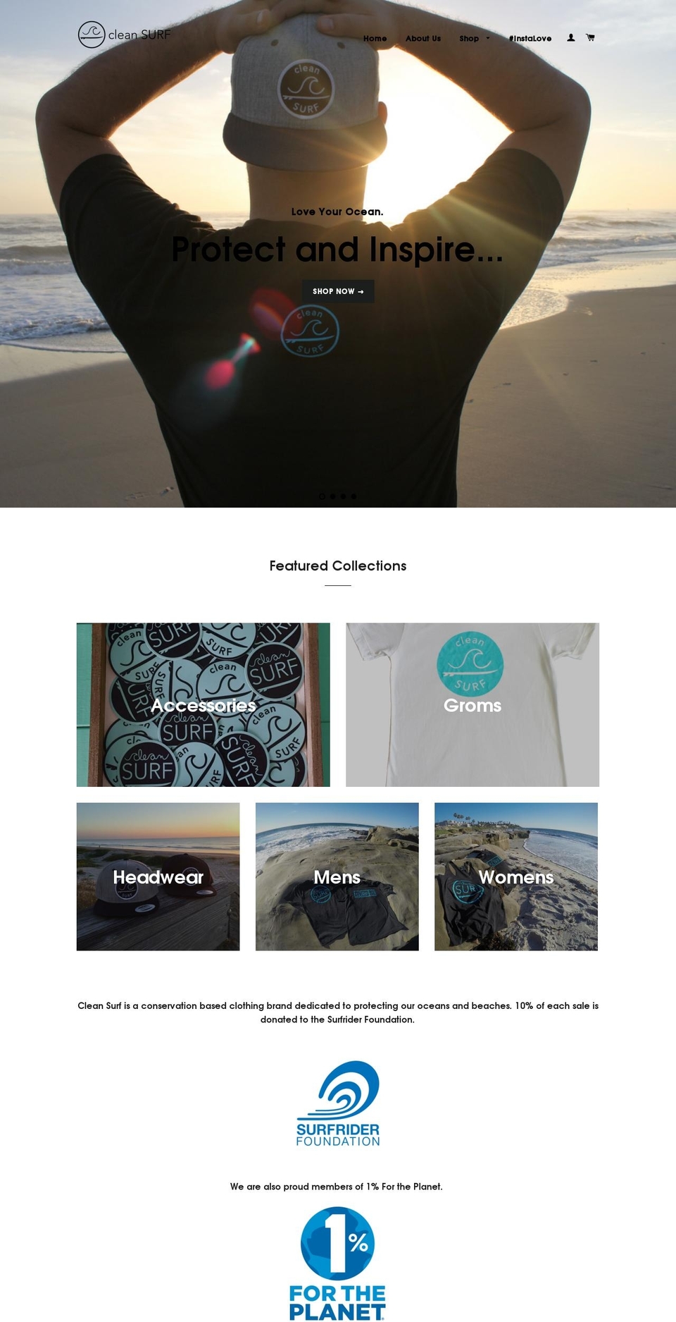 clean-surf.com shopify website screenshot