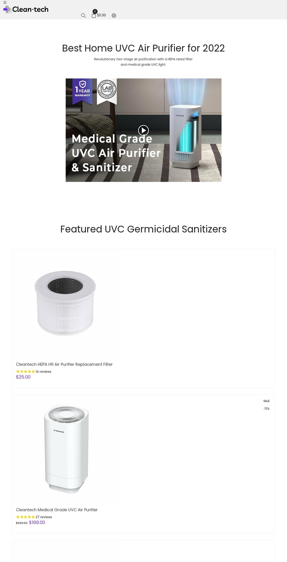 clean-tech.co shopify website screenshot