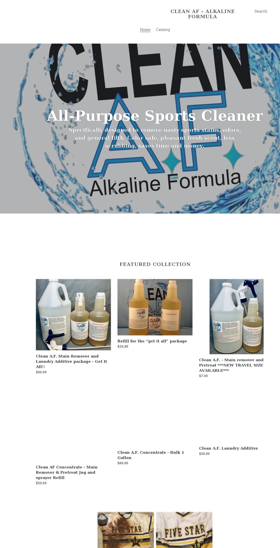 cleanaf-alkalineformula.com shopify website screenshot