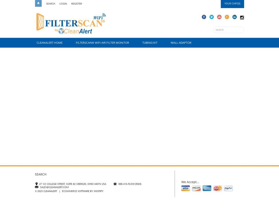 cleanalert.myshopify.com shopify website screenshot