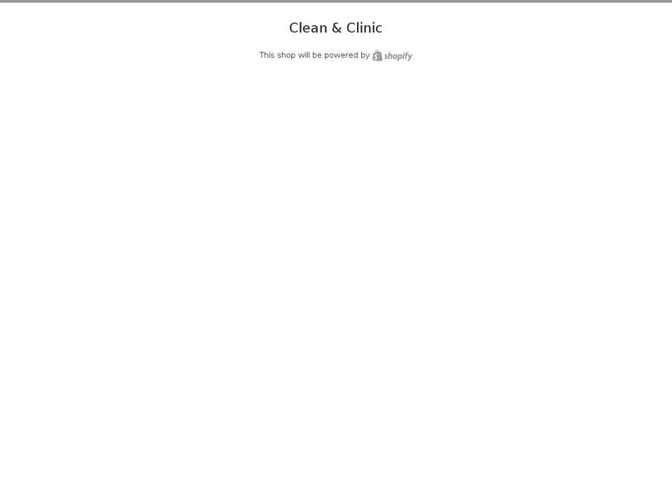 cleanandclinic.com — Shopify storefront screenshot
