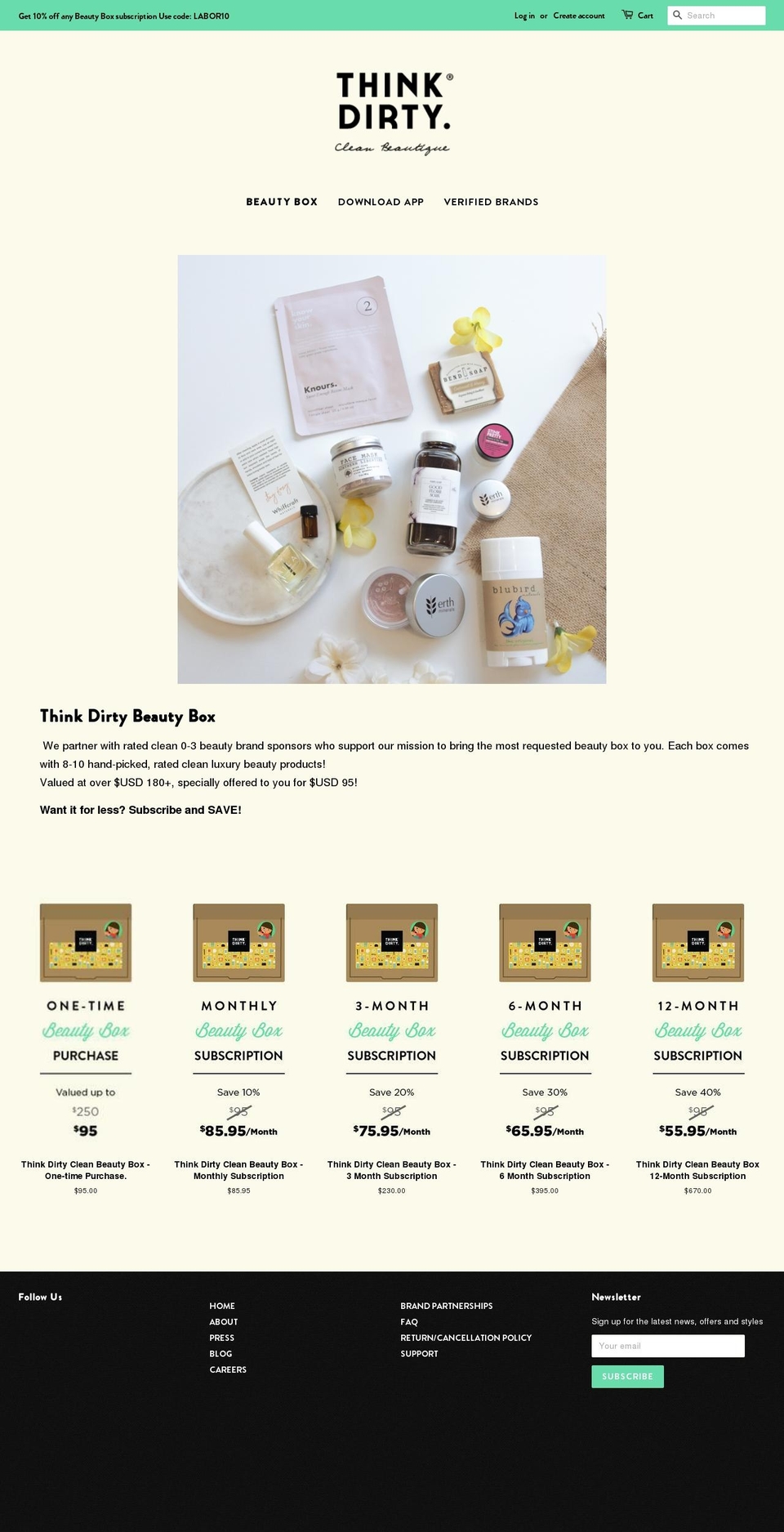 cleanbeautique.com shopify website screenshot