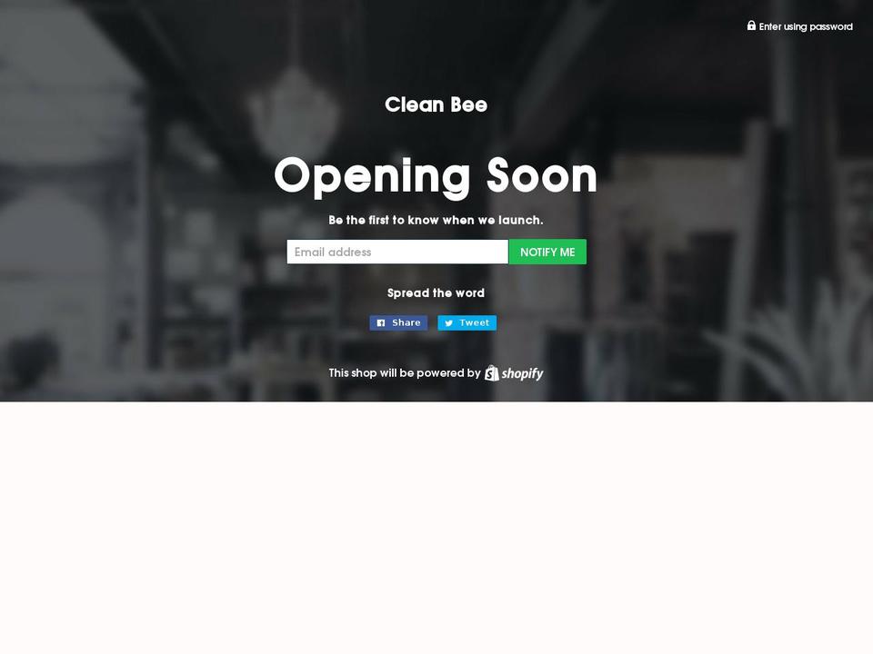 cleanbee.ca shopify website screenshot
