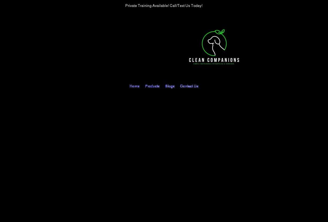 cleancompanions.com shopify website screenshot