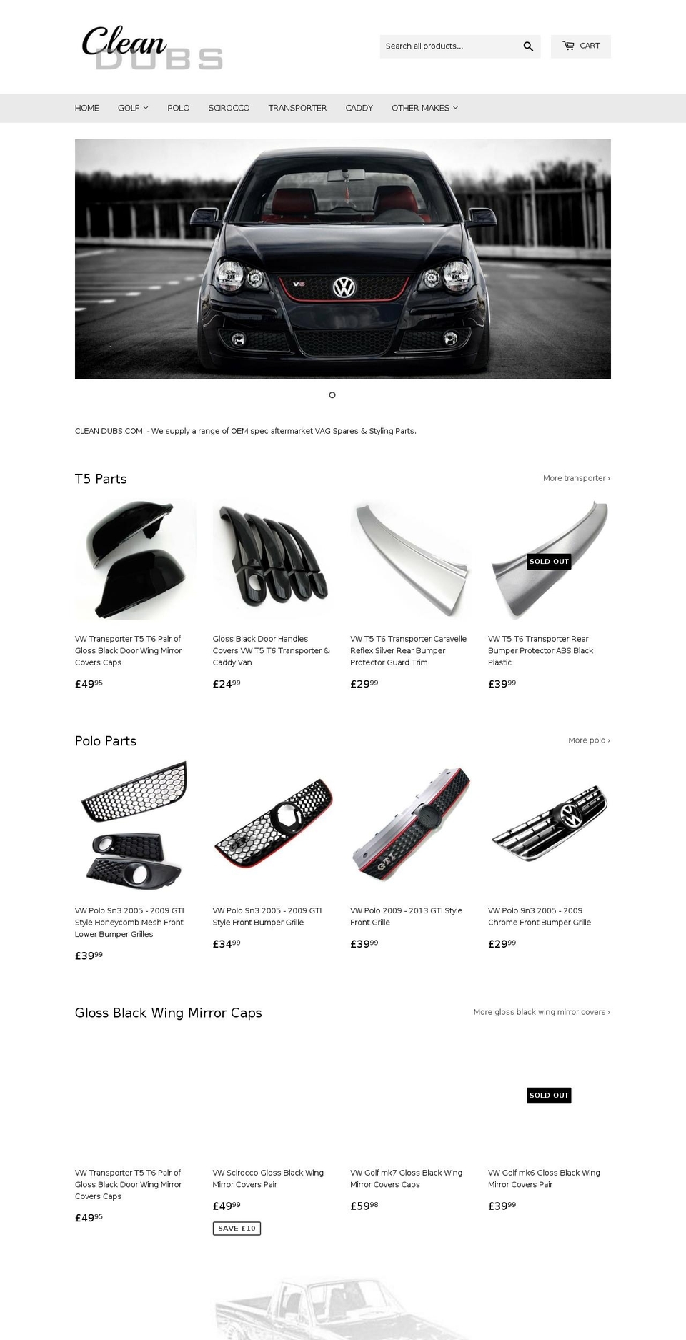 cleandubs.com — Shopify storefront screenshot