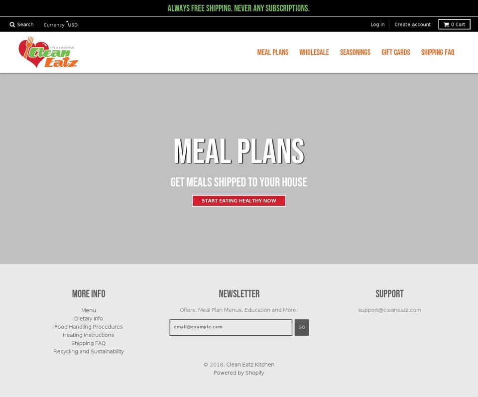 cleaneatzkitchen.com — Shopify storefront screenshot