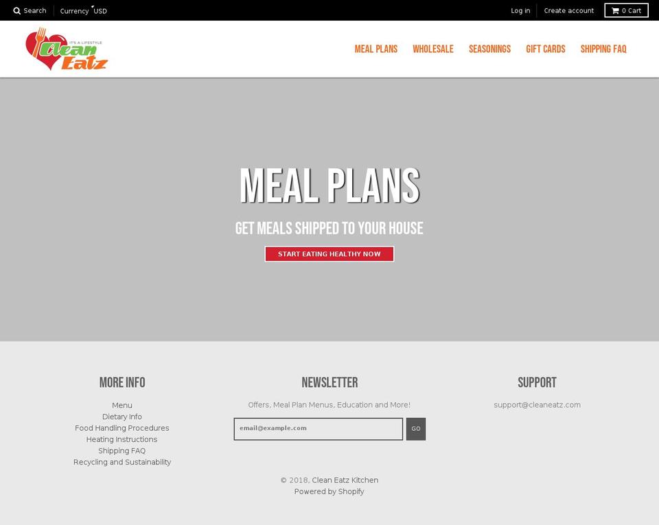 cleaneatzshop.com — Shopify storefront screenshot
