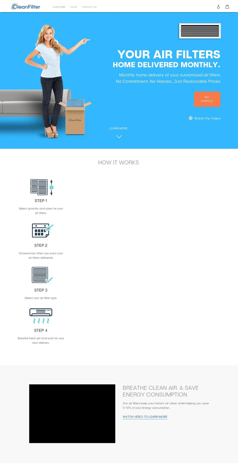 cleanfilter.org shopify website screenshot