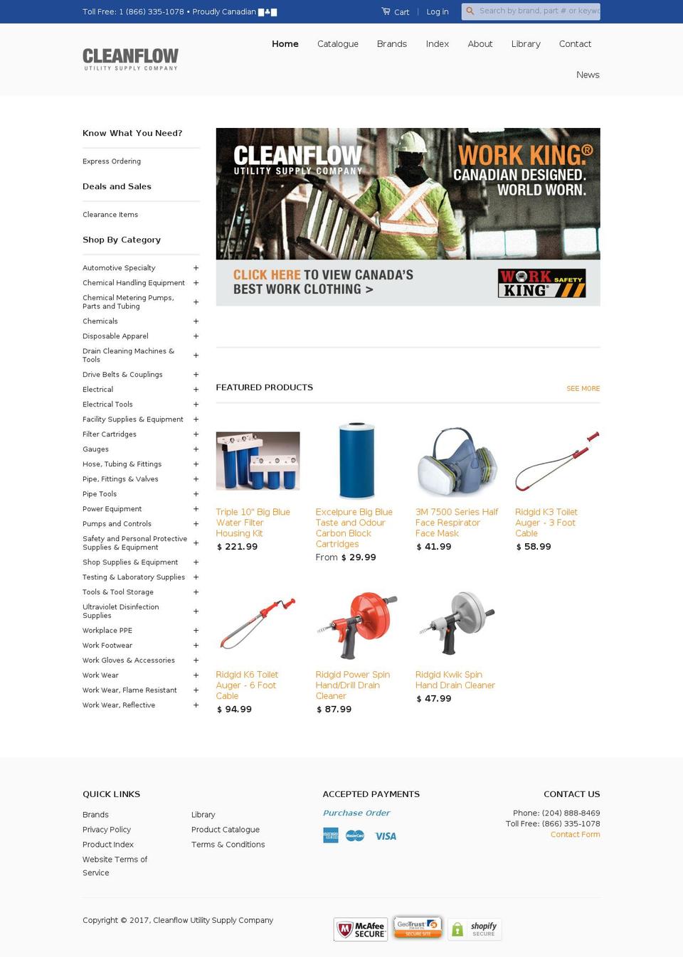 cleanflow.net shopify website screenshot