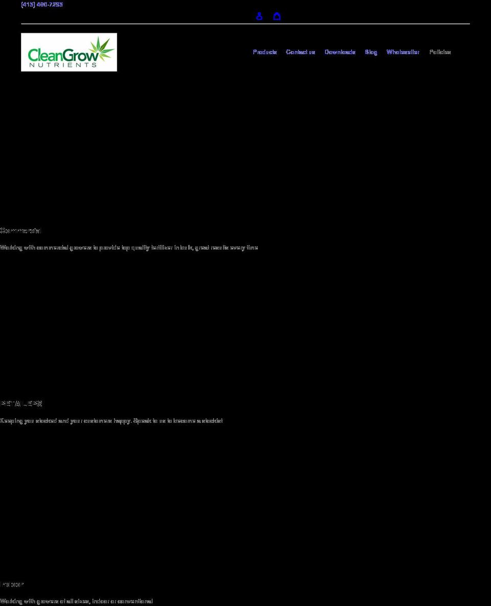 cleangrow.com shopify website screenshot