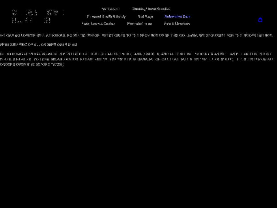 cleanhomesupplies.ca shopify website screenshot