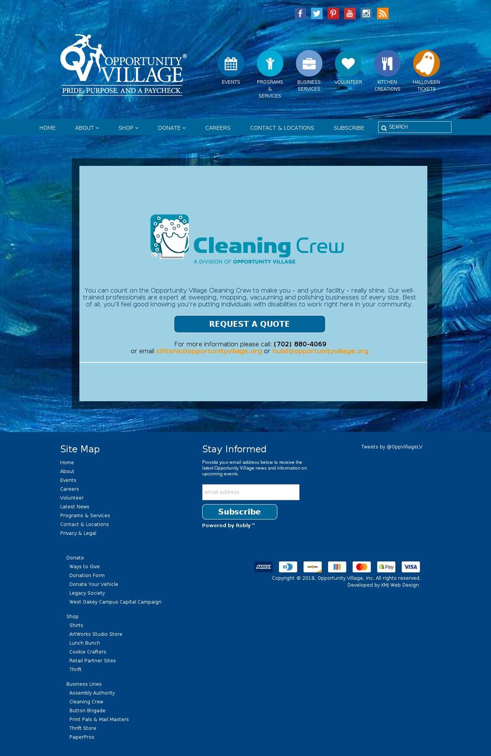 cleaningcrewlv.com — Shopify storefront screenshot
