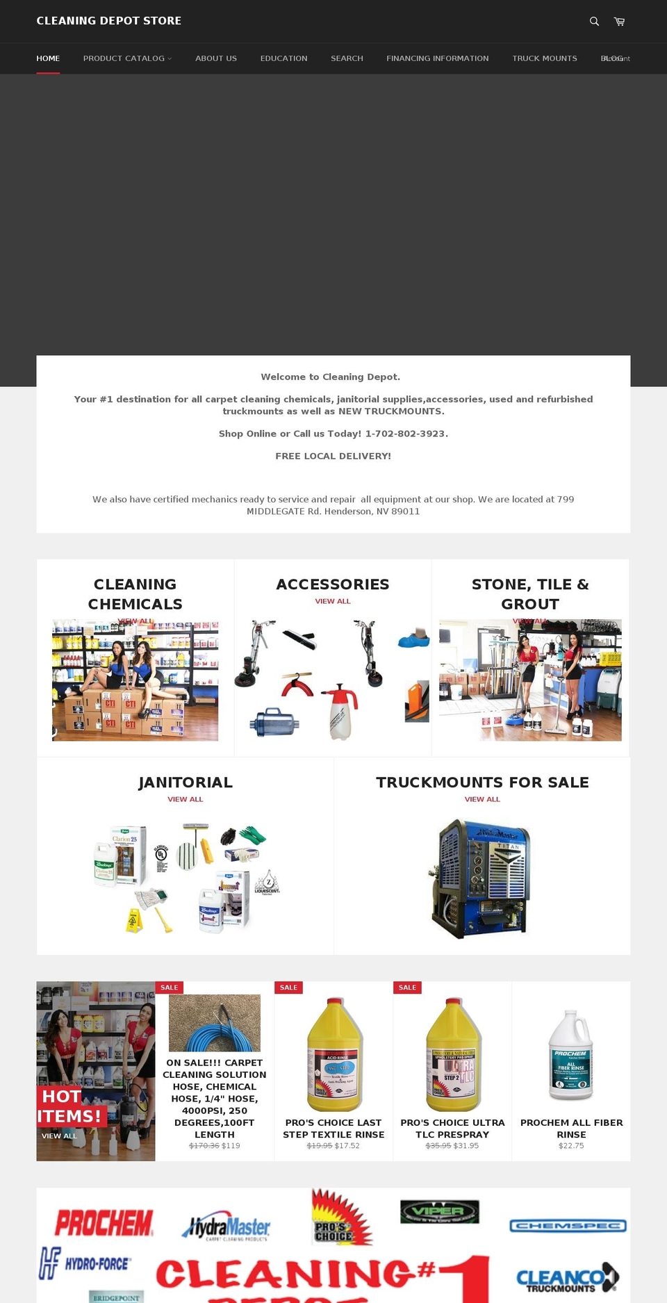 cleaningdepotstore.com — Shopify storefront screenshot