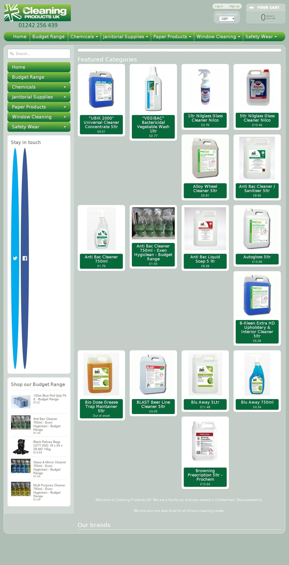 cleaningproductsuk.com shopify website screenshot