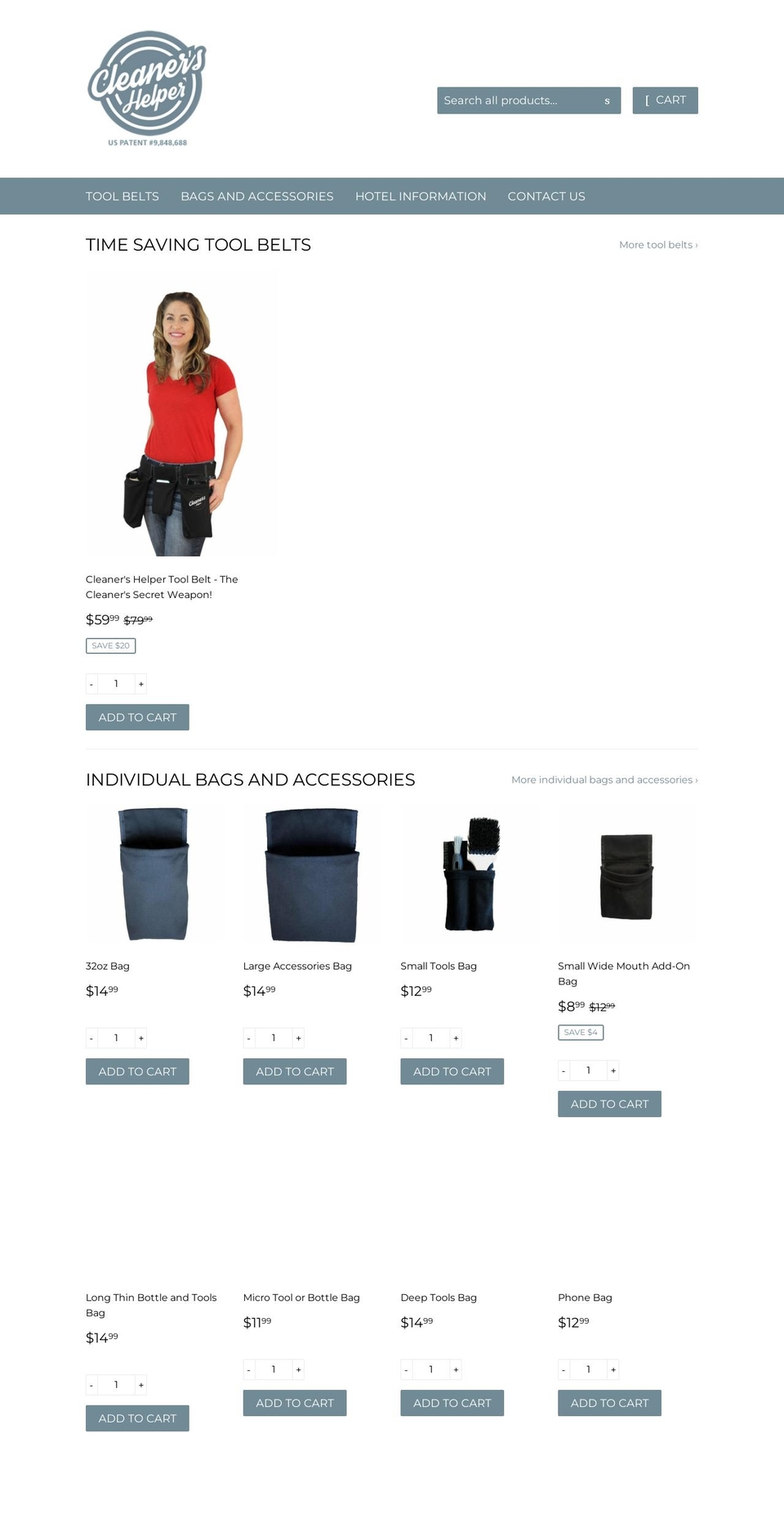 cleaningtoolbelt.com shopify website screenshot