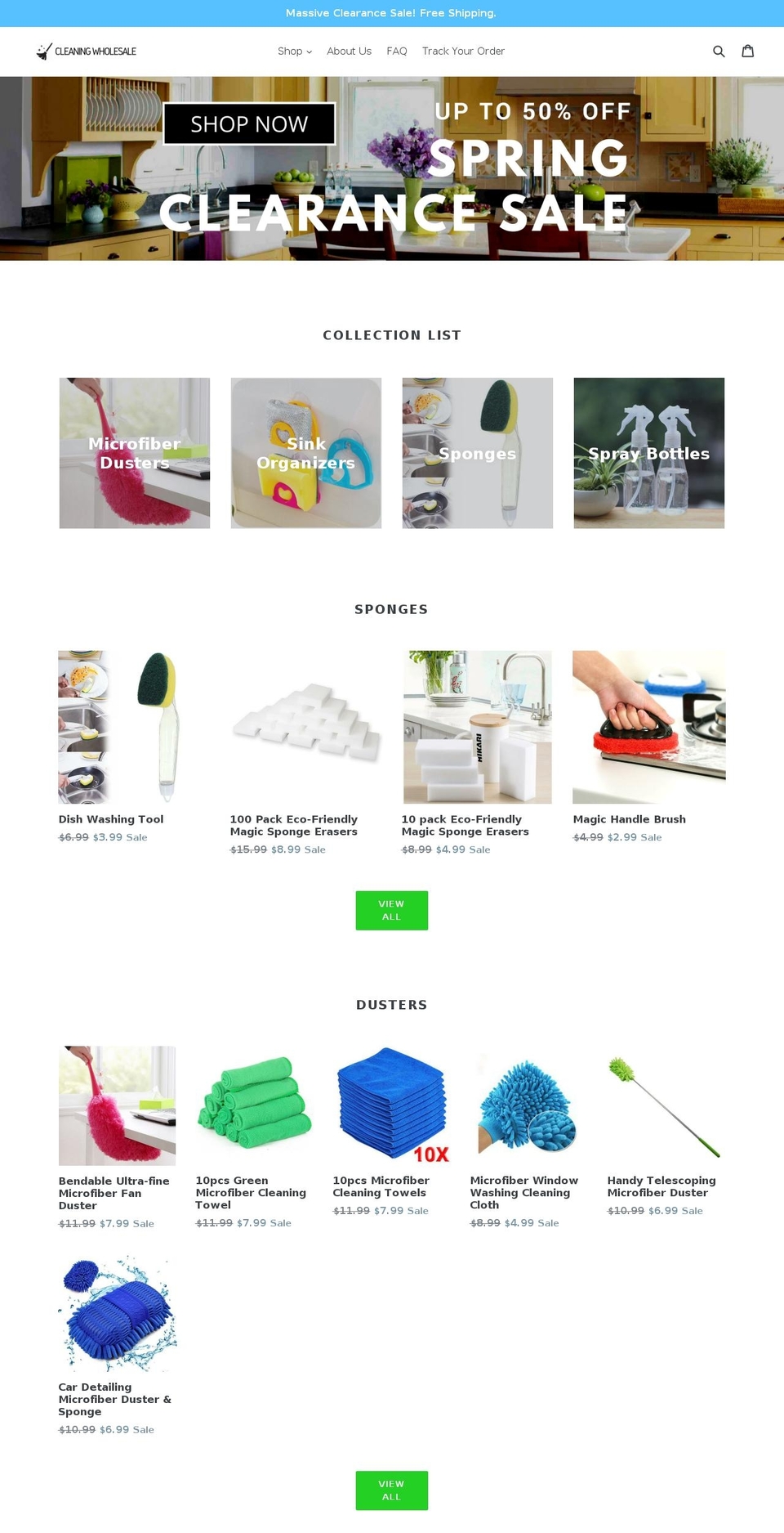 cleaningwholesale.com — Shopify storefront screenshot