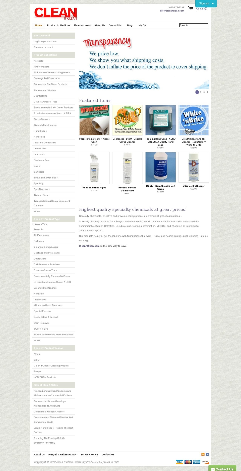cleanitclean.com shopify website screenshot