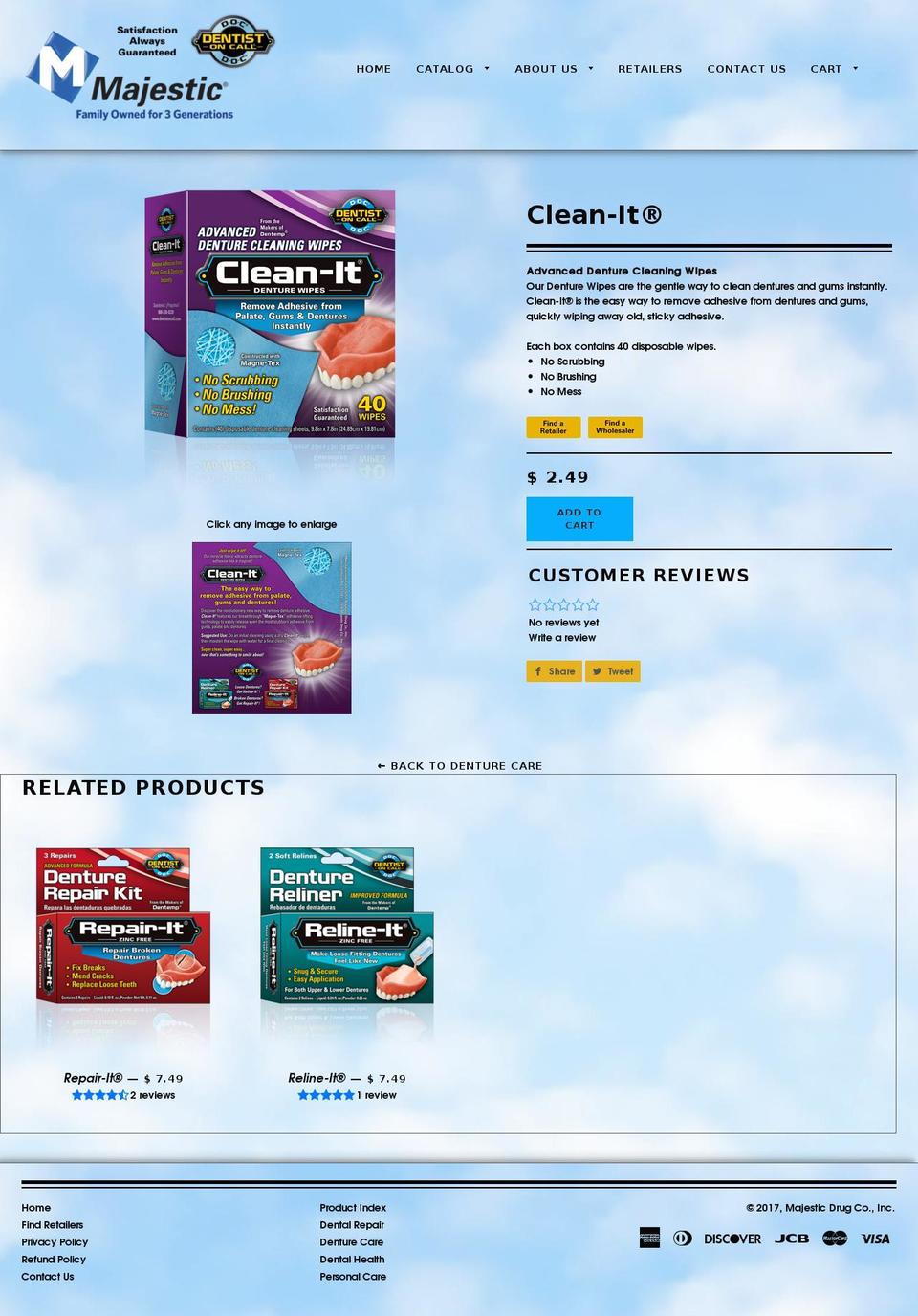 Brooklyn Shopify theme site example cleanitwipes.com