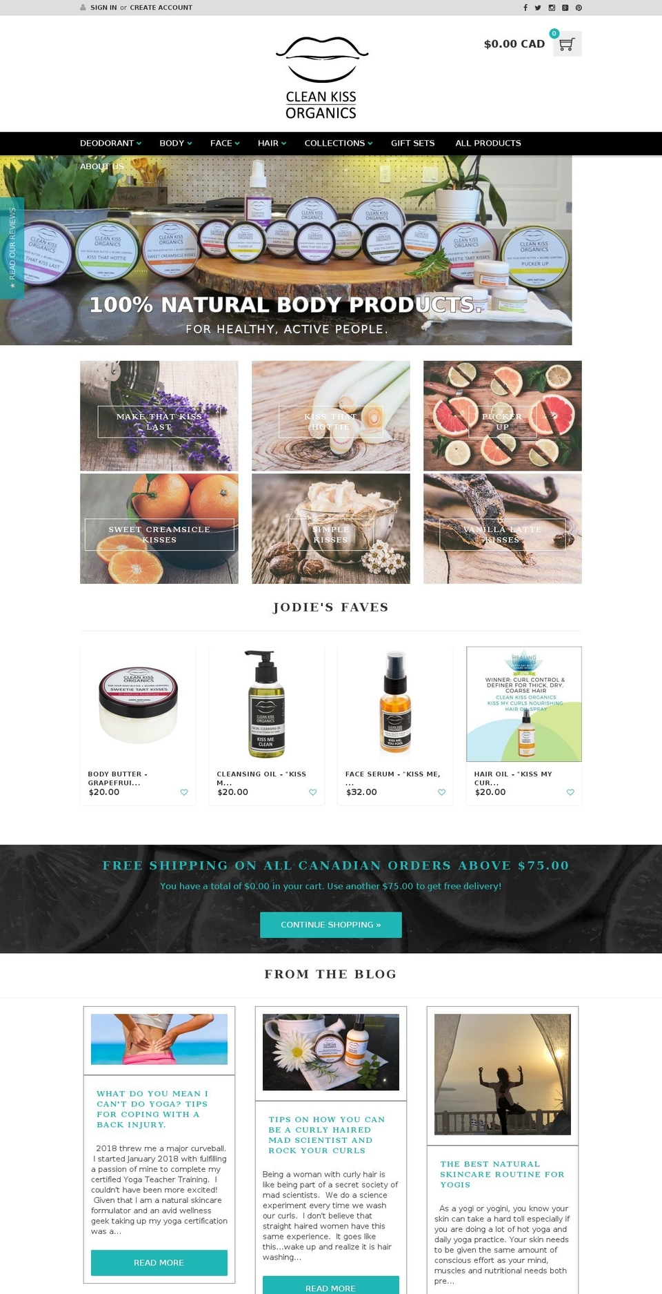 CLEAN KISS ORGANICS - 08-30-2016 Shopify theme site example cleankissorganicproducts.com