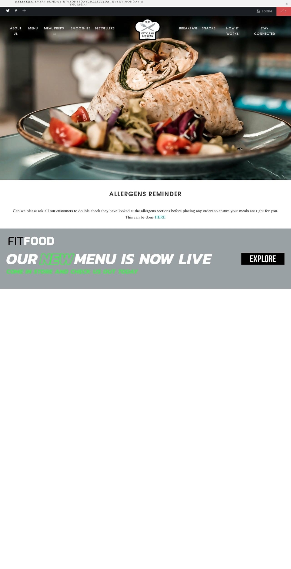 cleanleanfitfood.co.uk shopify website screenshot