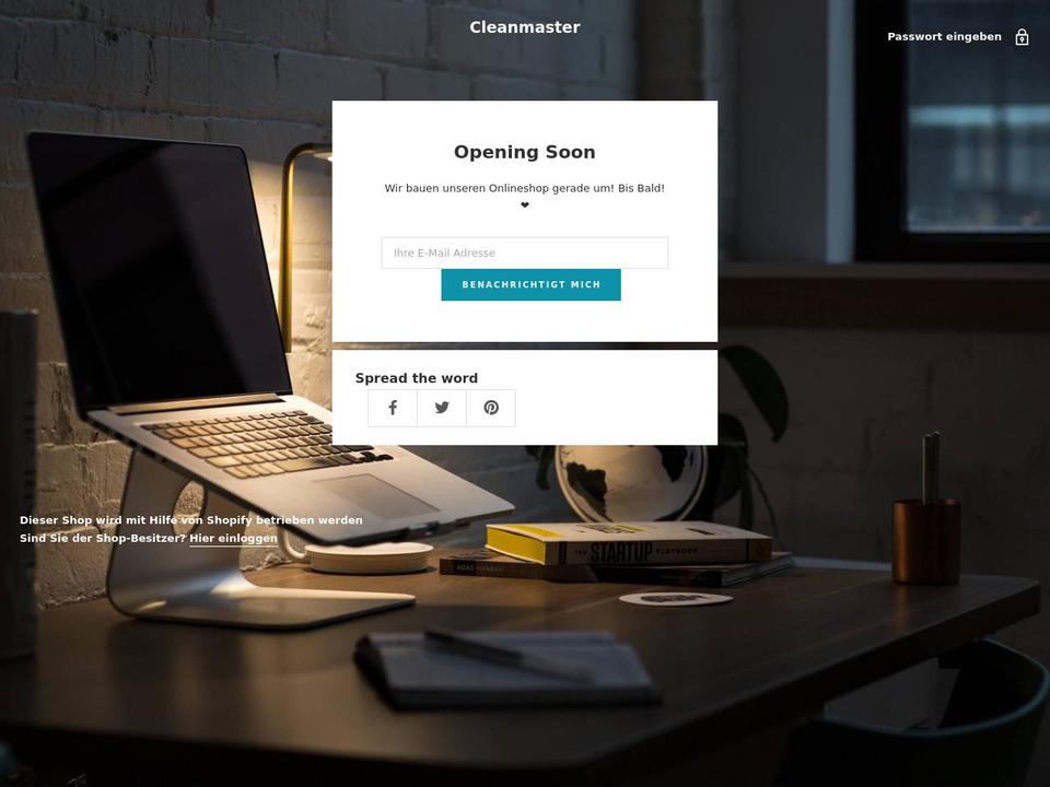 cleanmaster.at shopify website screenshot