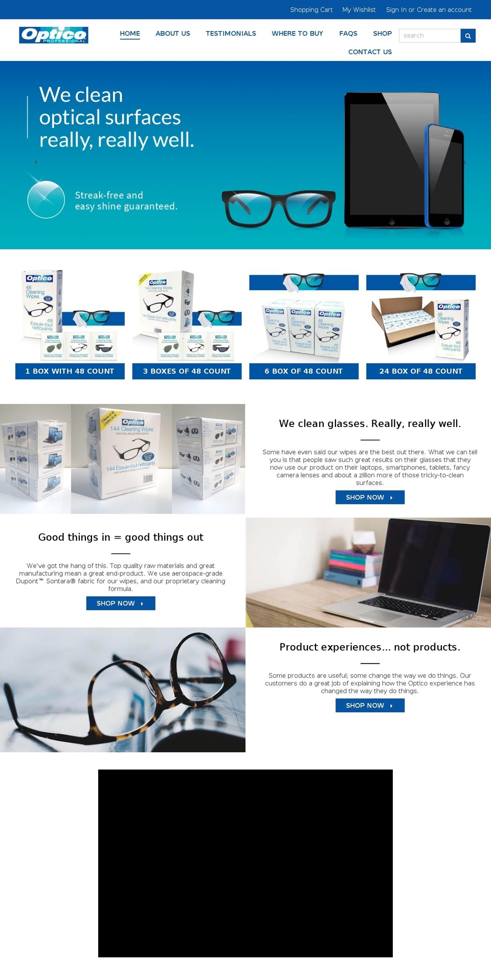 cleanmyglasses.com — Shopify storefront screenshot