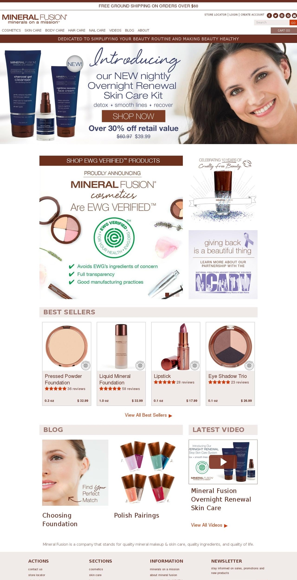 Mineral Fusion - Front Page Update Shopify theme site example cleannaturalbeauty.com