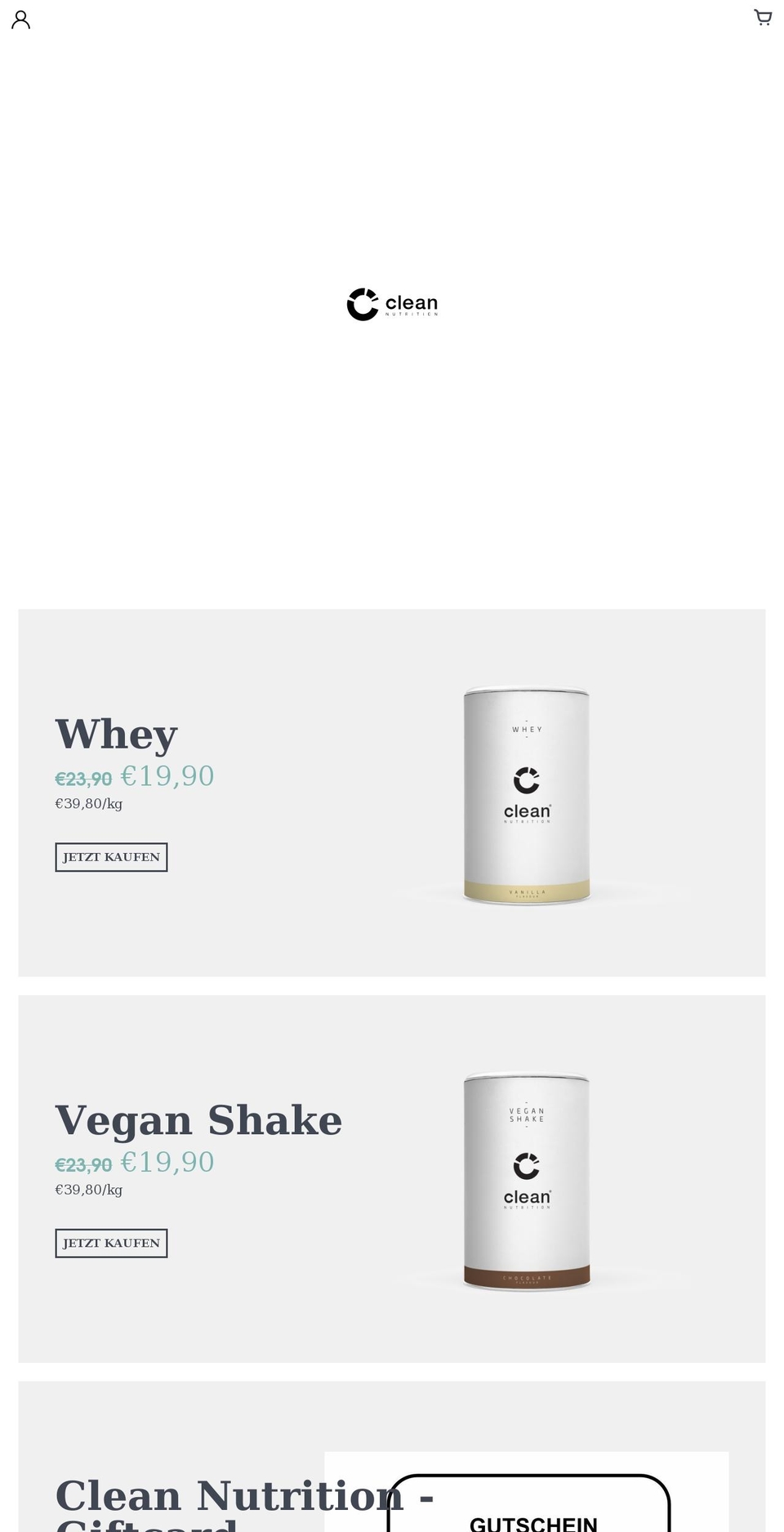 cleannutrition.shop shopify website screenshot