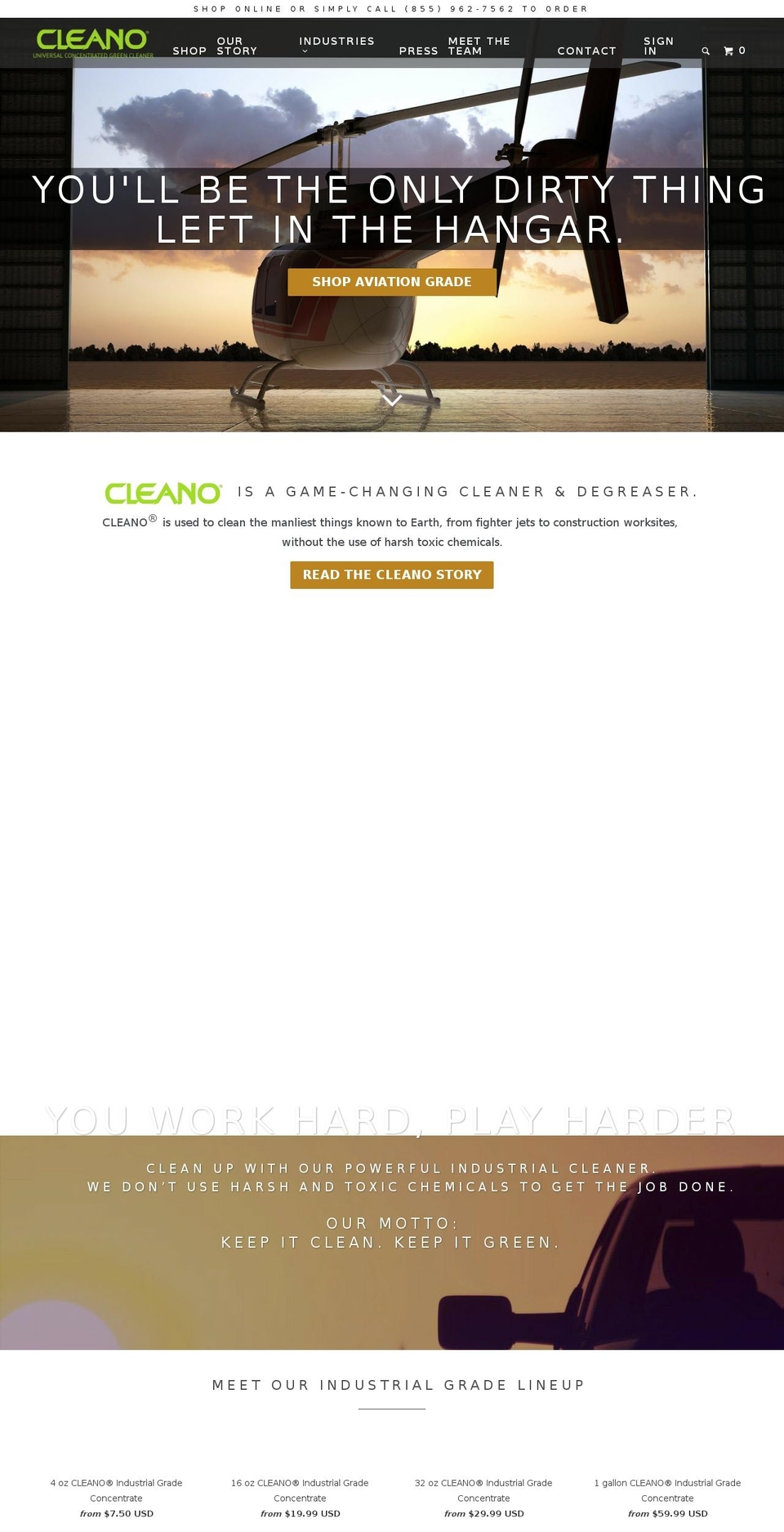 cleano.net shopify website screenshot