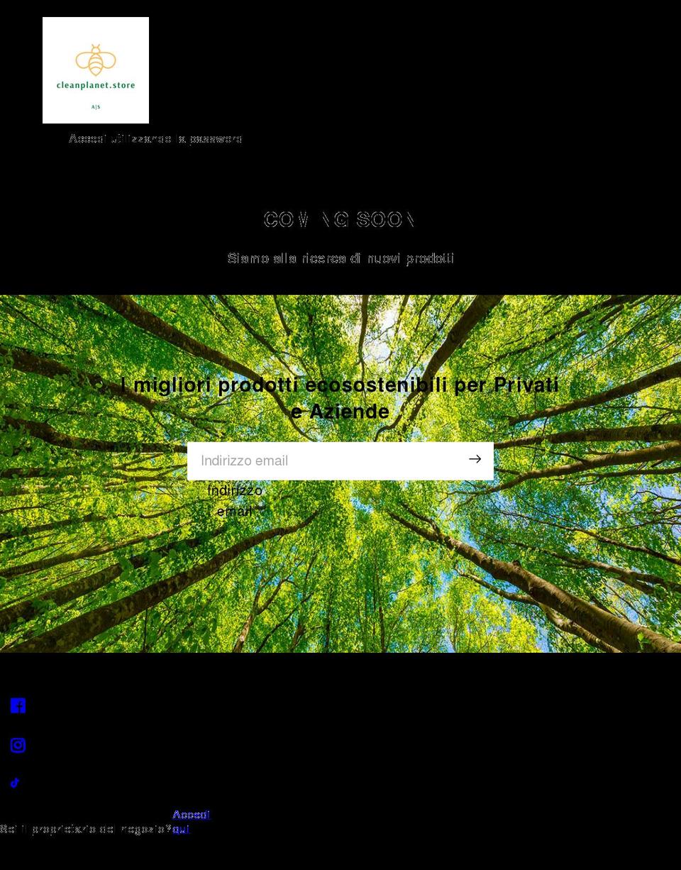 cleanplanet.store shopify website screenshot