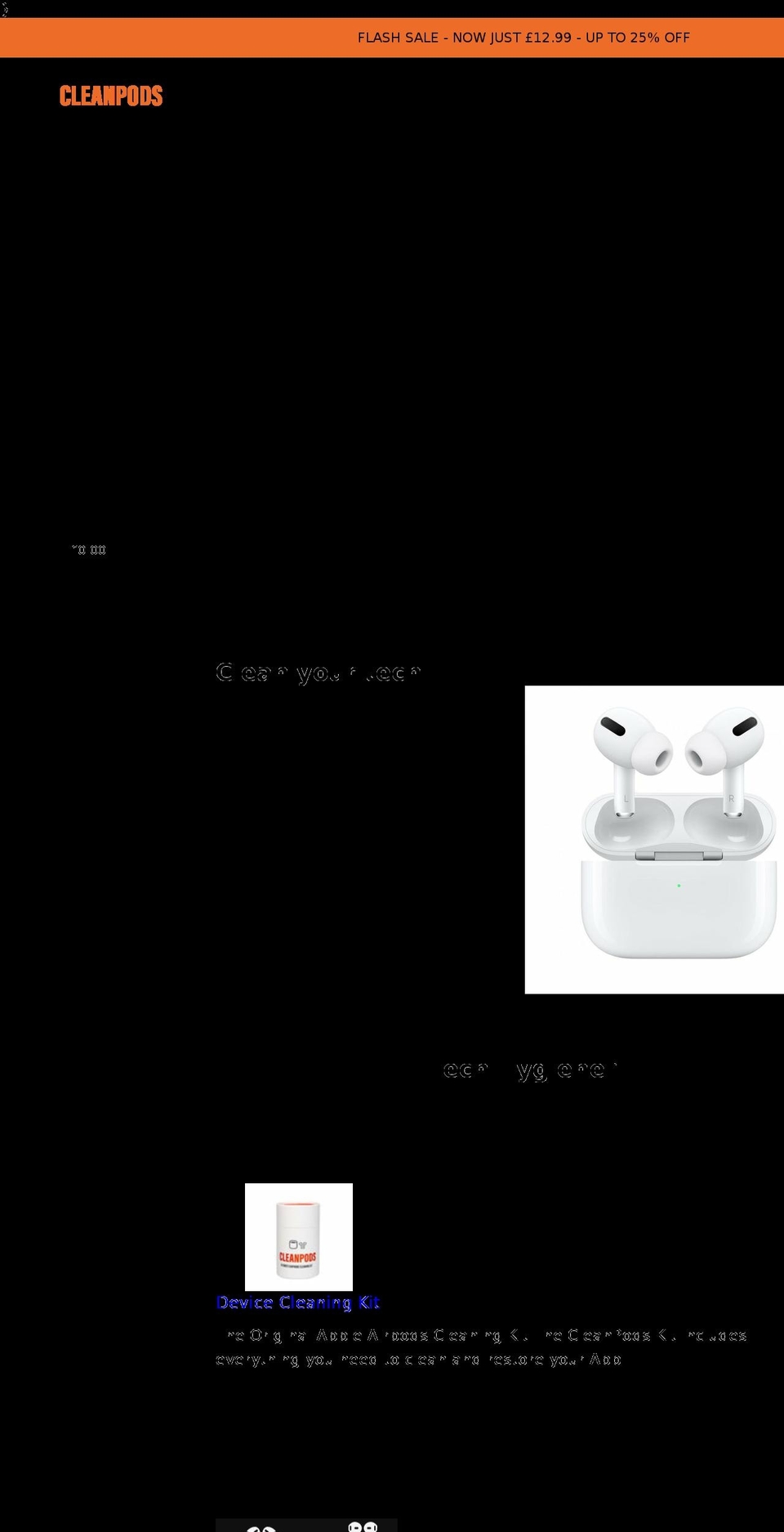 cleanpods.co.uk shopify website screenshot