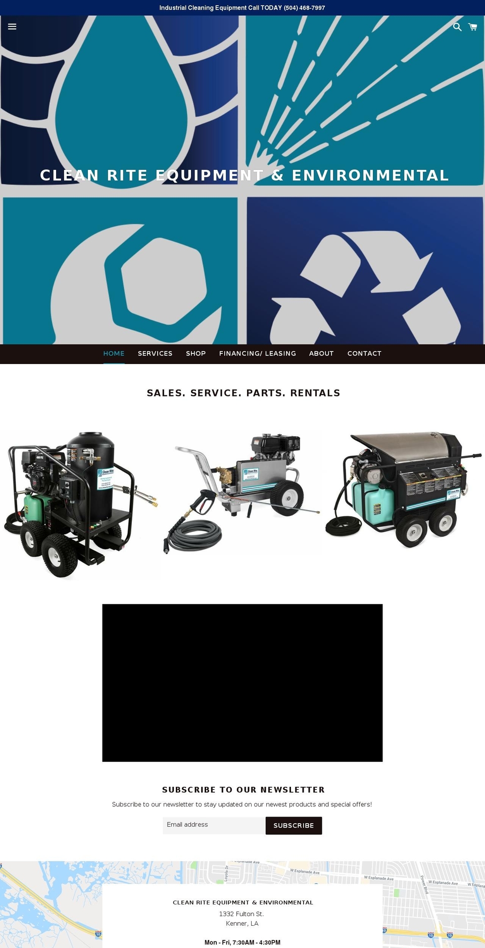 cleanritetechnologies.com — Shopify storefront screenshot