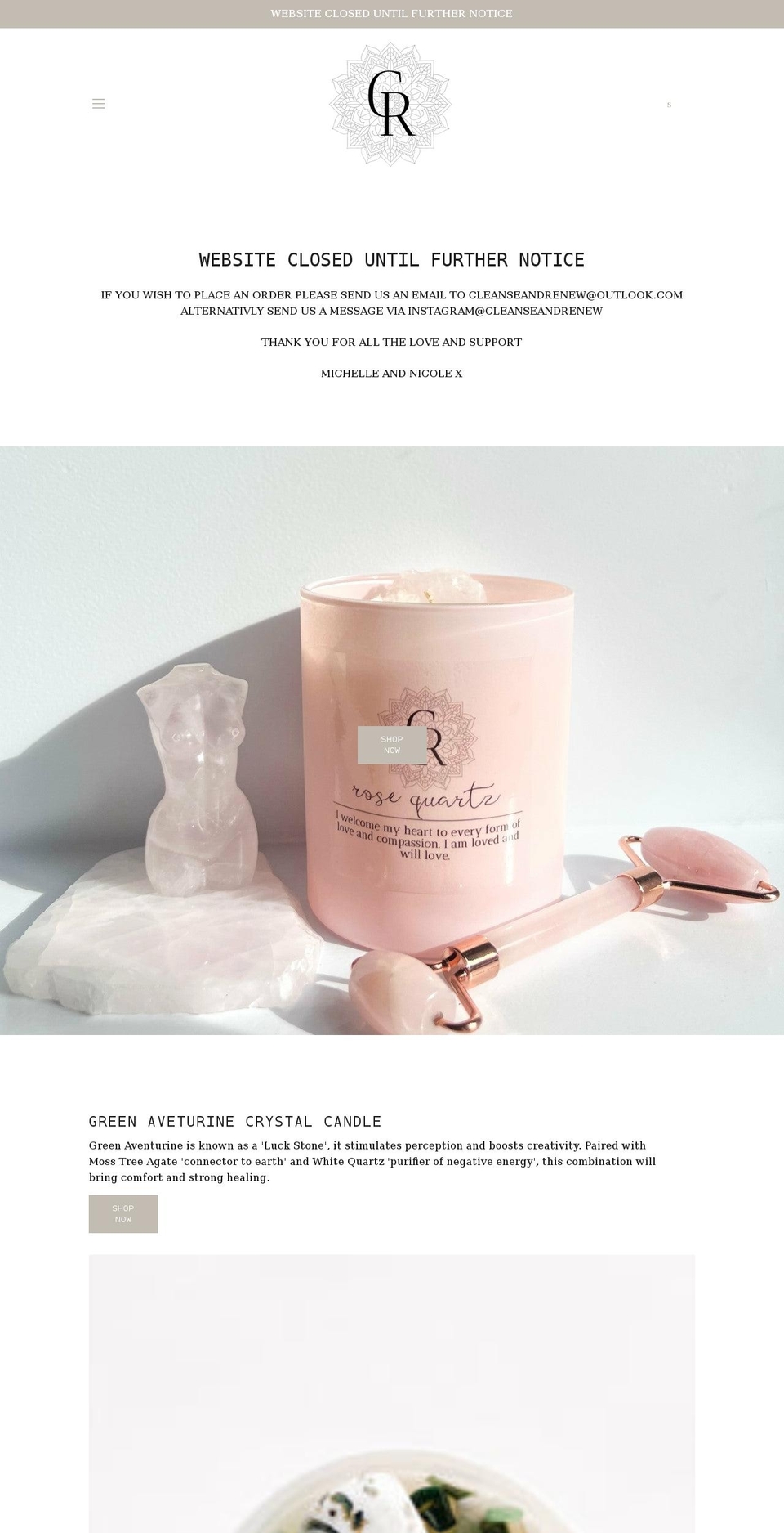 cleanseandrenew.com.au shopify website screenshot