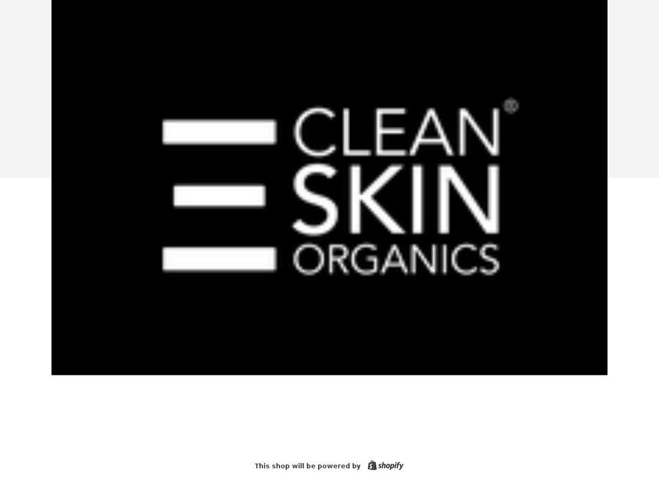 cleanskinorganics.com shopify website screenshot