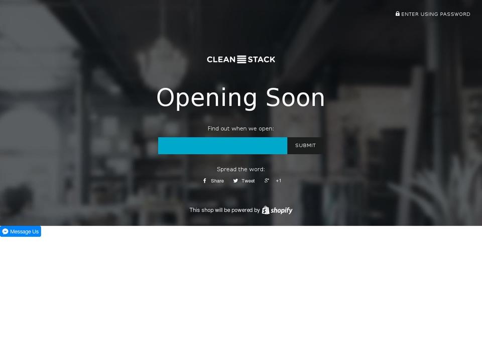 cleanstack.com shopify website screenshot