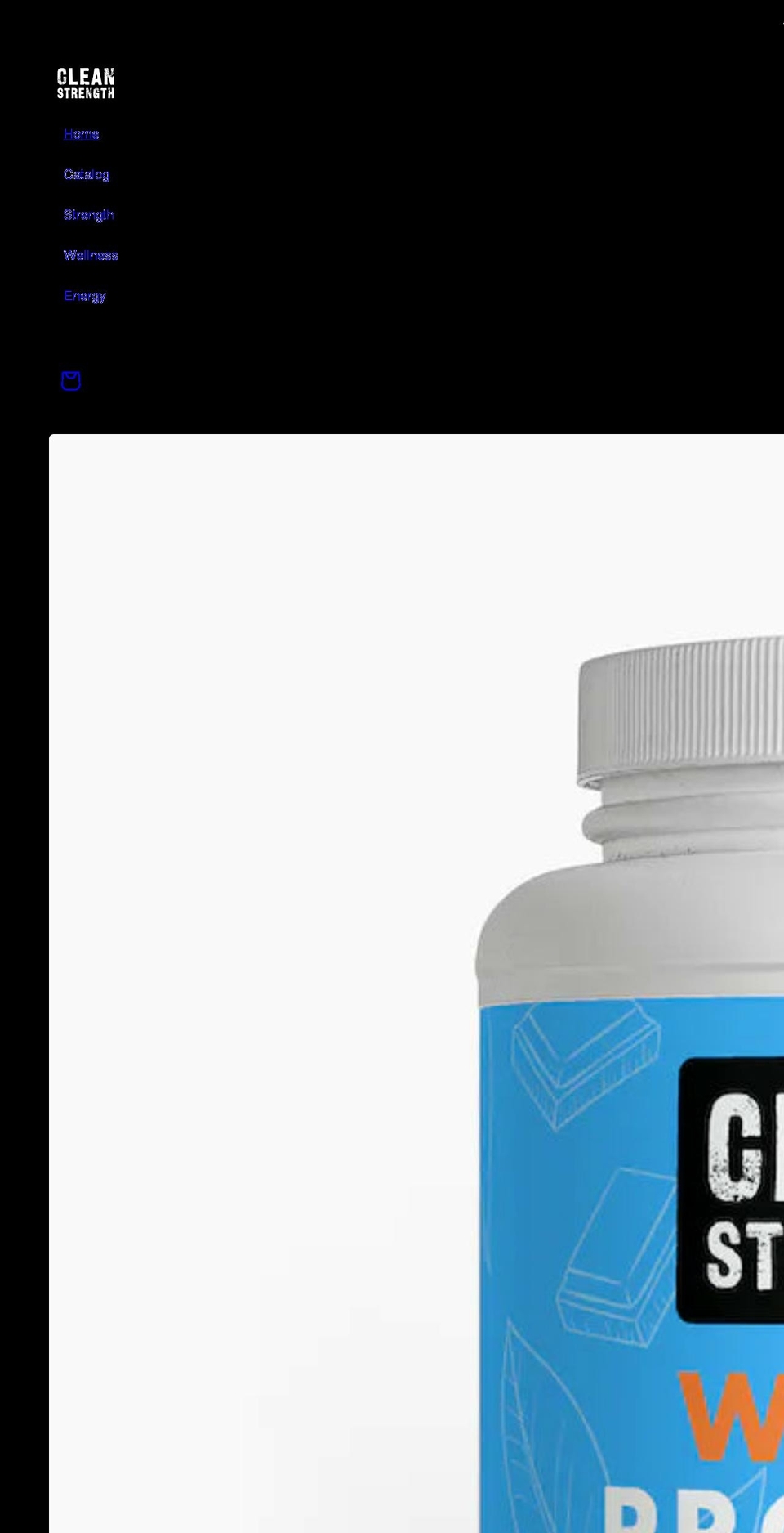 Supps theme - flowstate Shopify theme site example cleanstrength.com