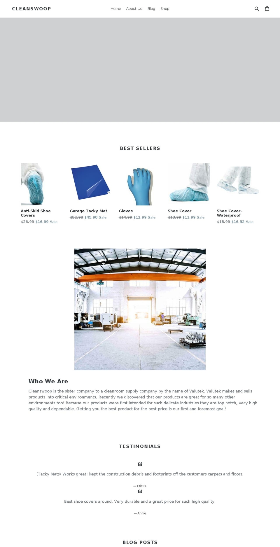 cleanswoop.com shopify website screenshot