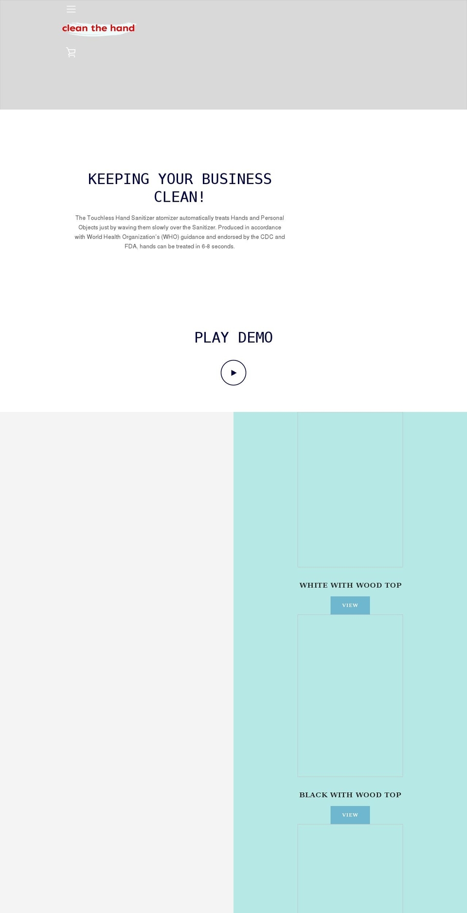 cleanthehand.com shopify website screenshot