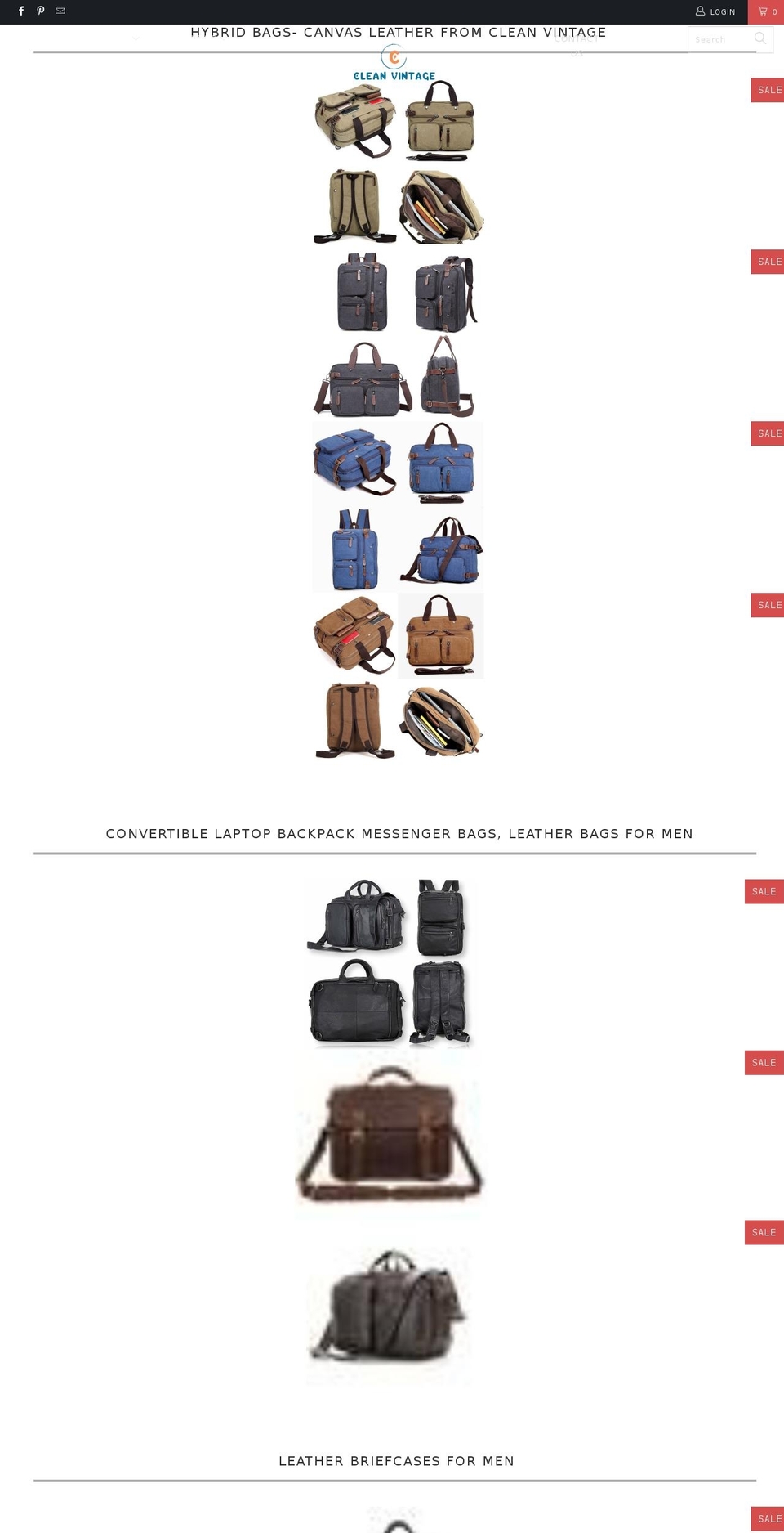 cleanvintage.com — Shopify storefront screenshot